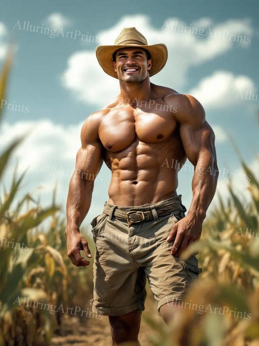 Male Model Muscular Digital Art AI Fantasy - 270D