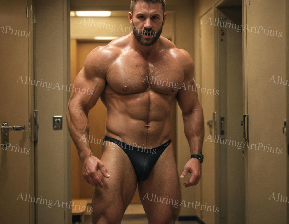 Male Model Muscular Digital Art AI Fantasy - 274D