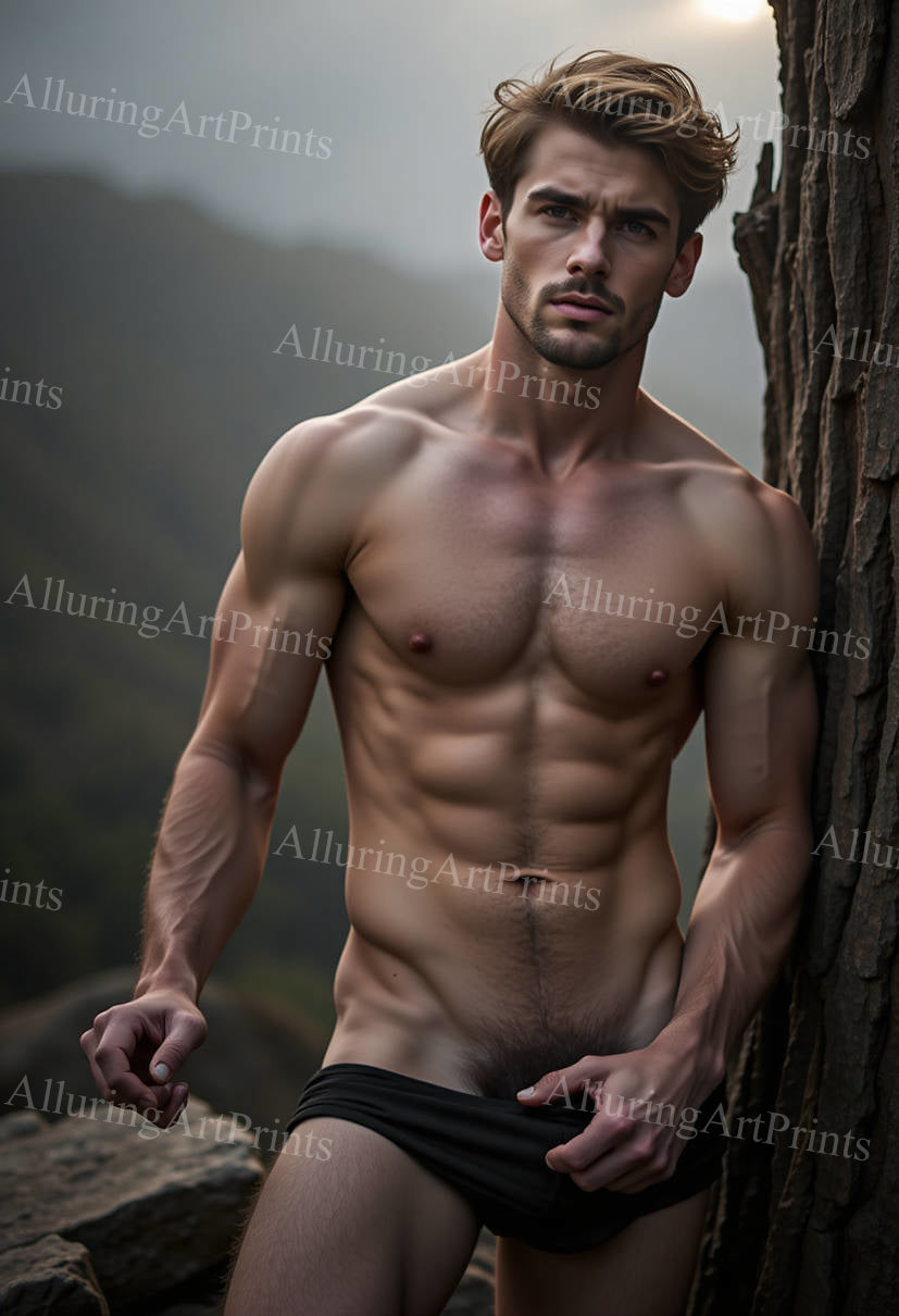 Male Model Muscular Digital Art AI Fantasy - 283D