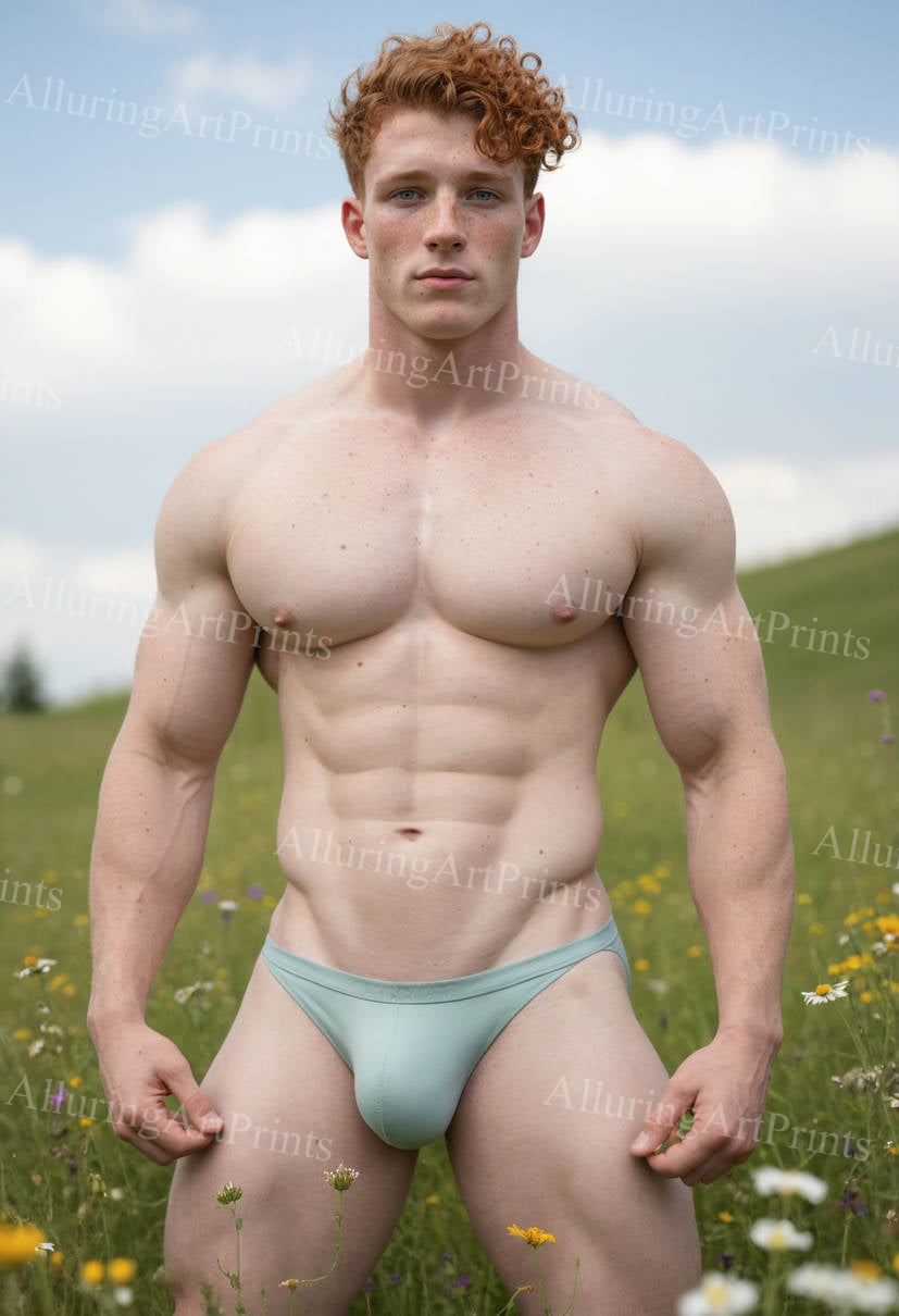 Male Model Muscular Digital Art AI Fantasy - 286D