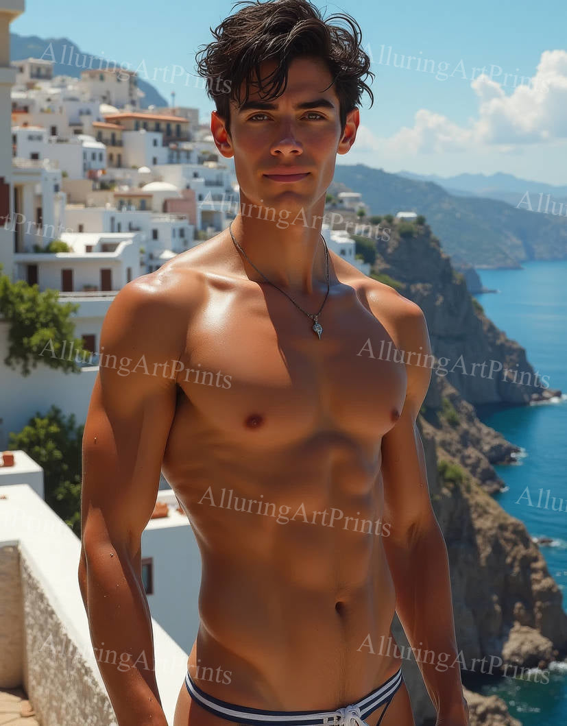 Male Model Muscular Digital Art AI Fantasy - 292D