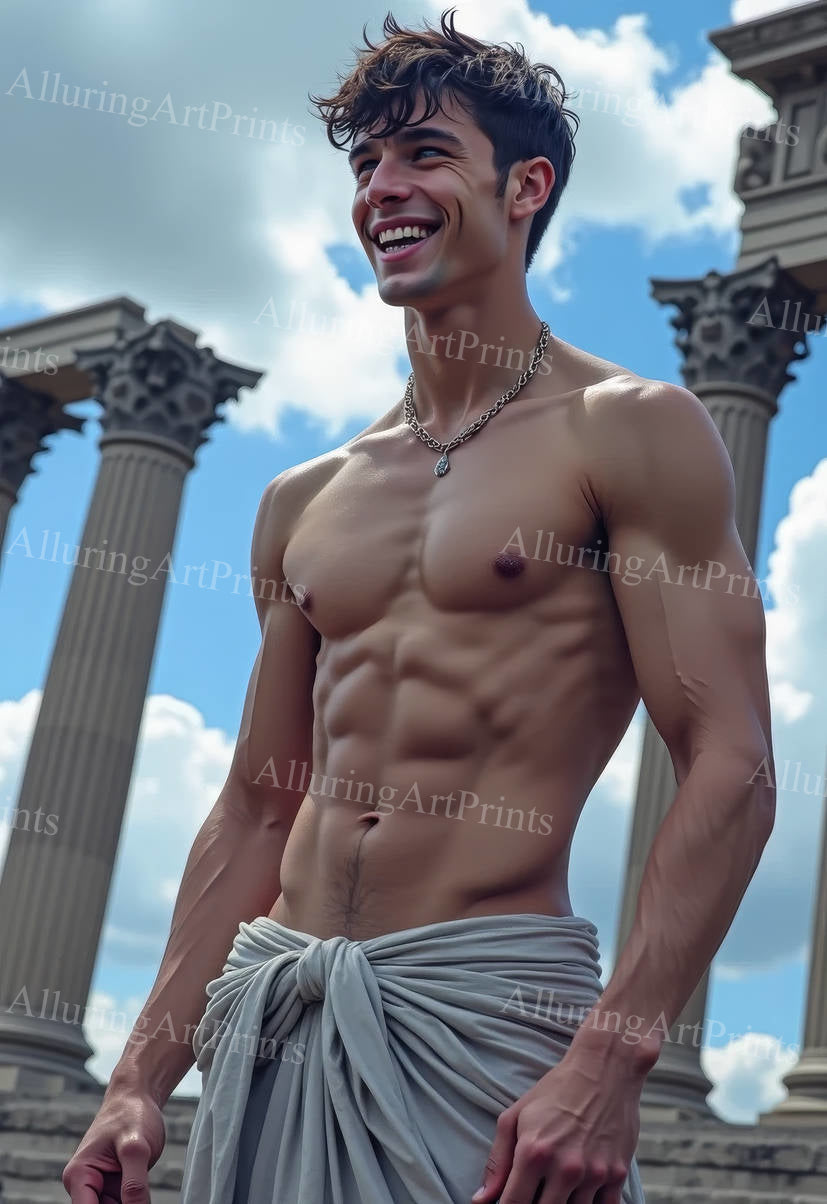 Male Model Muscular Digital Art AI Fantasy - 300D