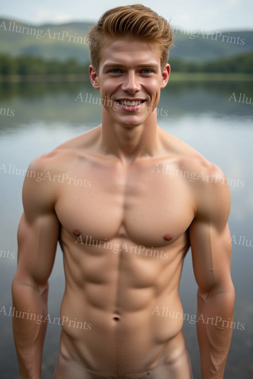 Male Model Muscular Digital Art AI Fantasy - 303D