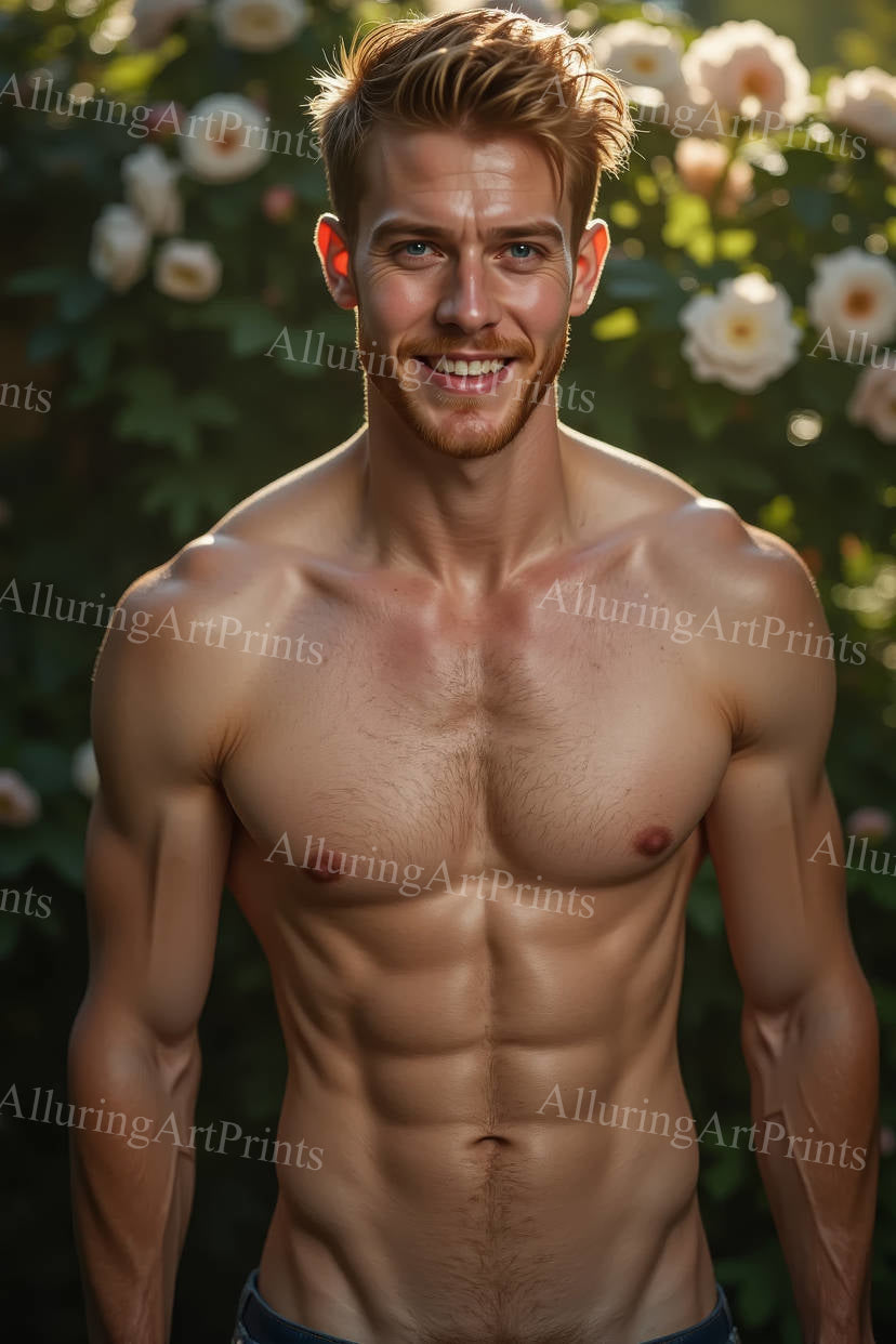 Male Model Muscular Digital Art AI Fantasy - 315D