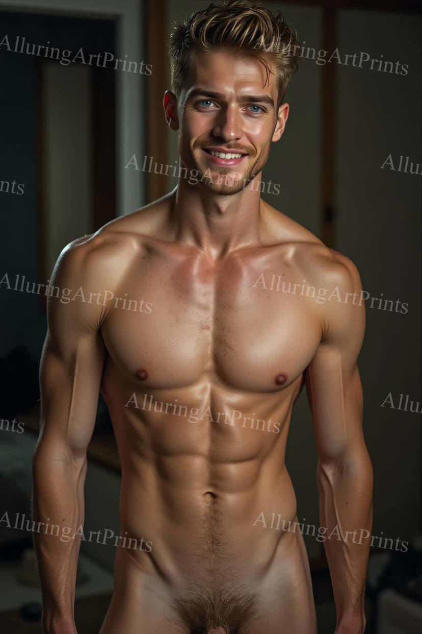 Male Model Muscular Digital Art AI Fantasy - 316D