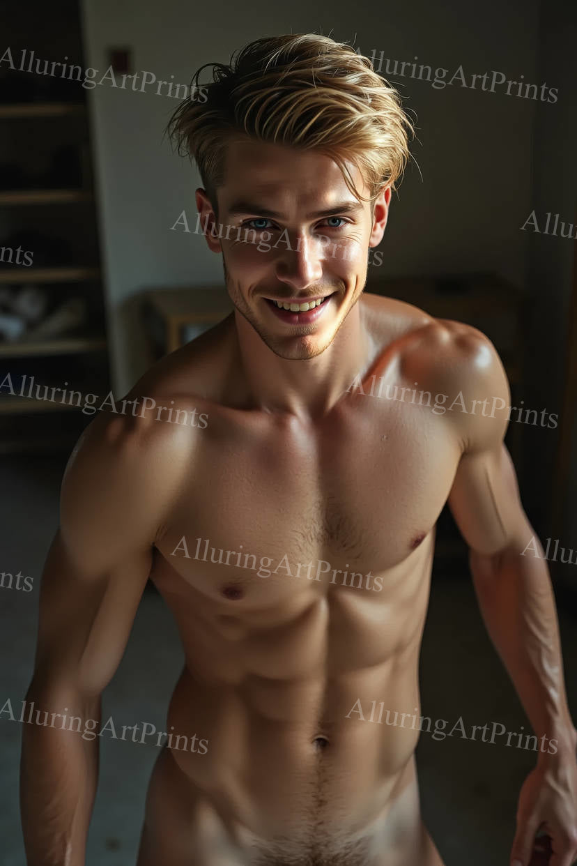 Male Model Muscular Digital Art AI Fantasy - 318D