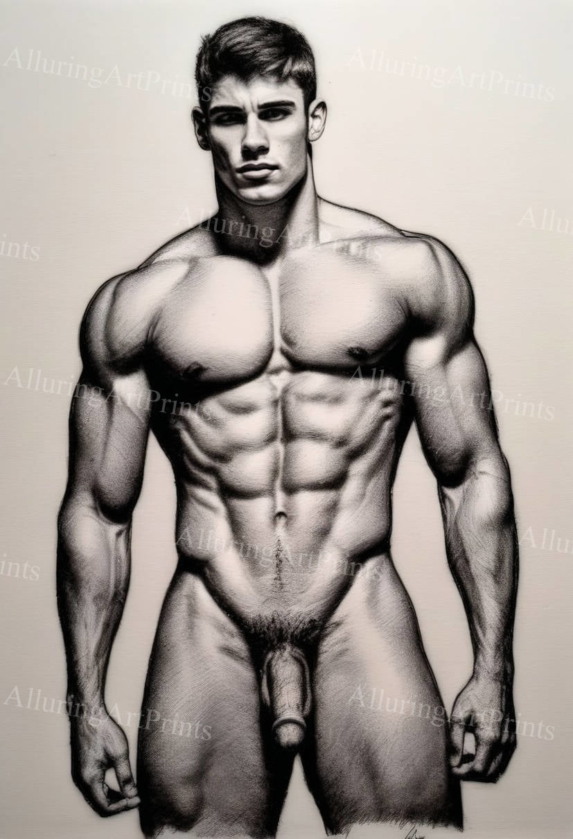 Nude Male Model Muscular - 367D