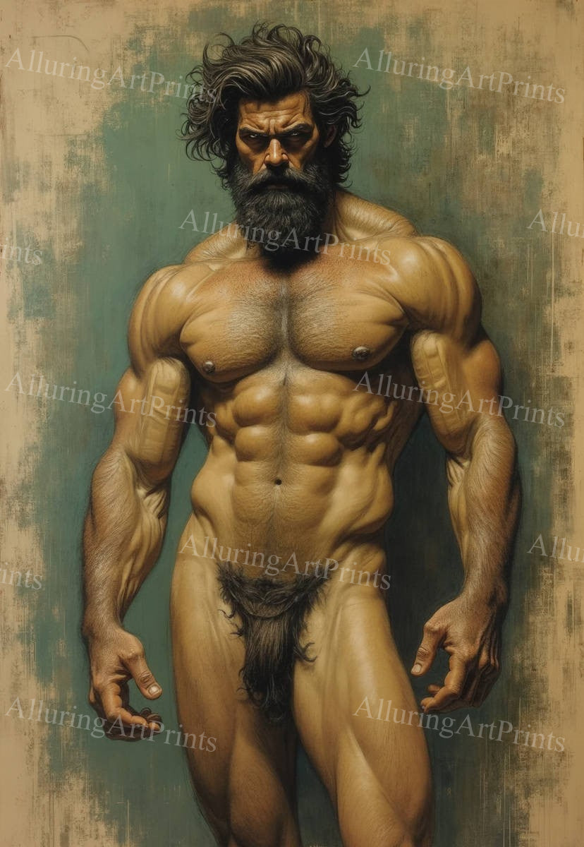 Male Model Muscular Digital Art AI Fantasy - 473D