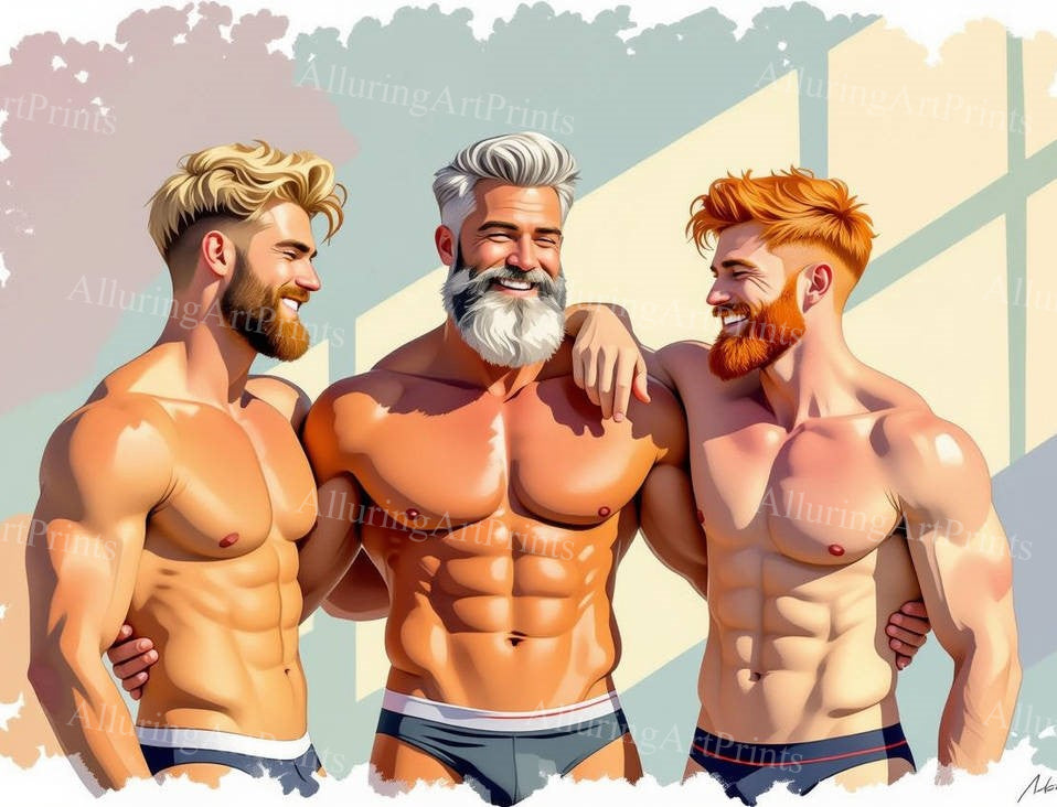 Male Models Muscular Digital Art AI Fantasy - 478D