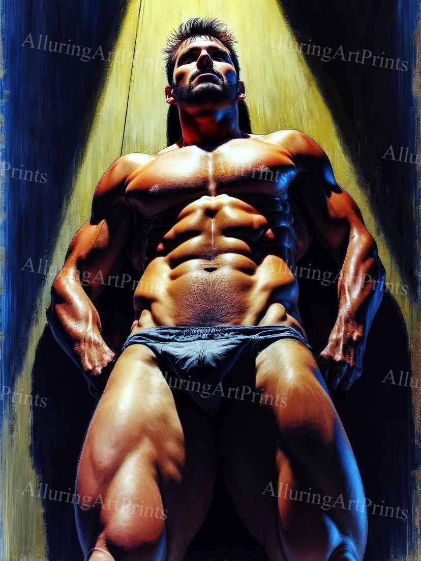 Male Model Muscular Digital Art AI Fantasy - 479D