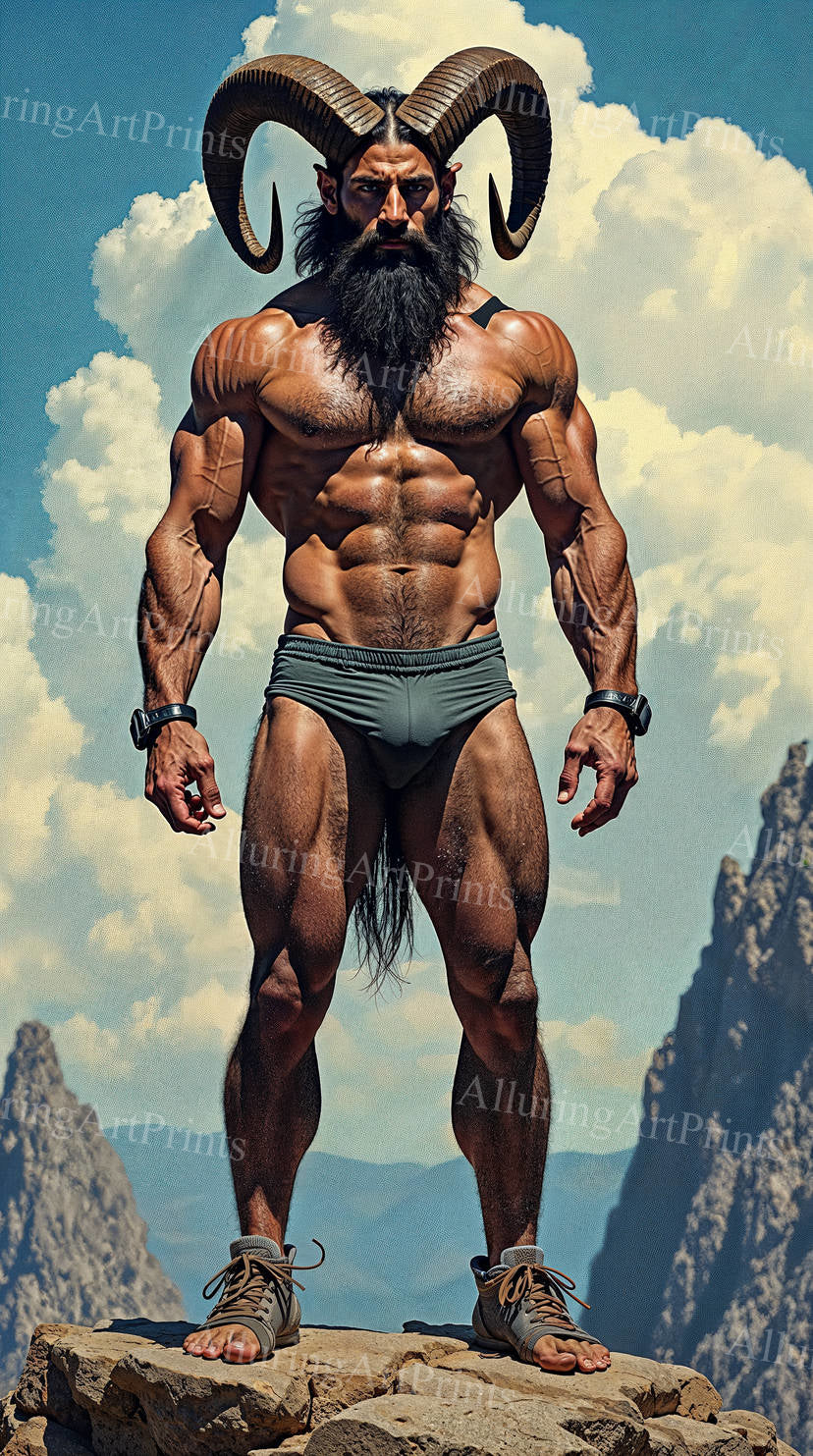 Male Model Muscular Digital Art AI Fantasy - 49D