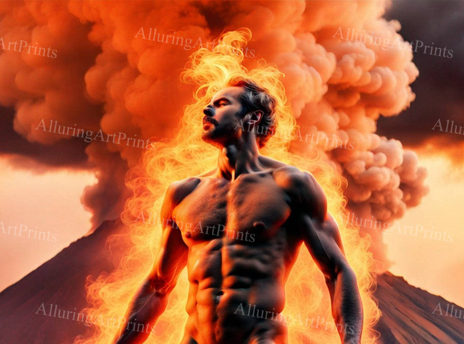 Male Model Muscular Digital Art AI Fantasy - 496D