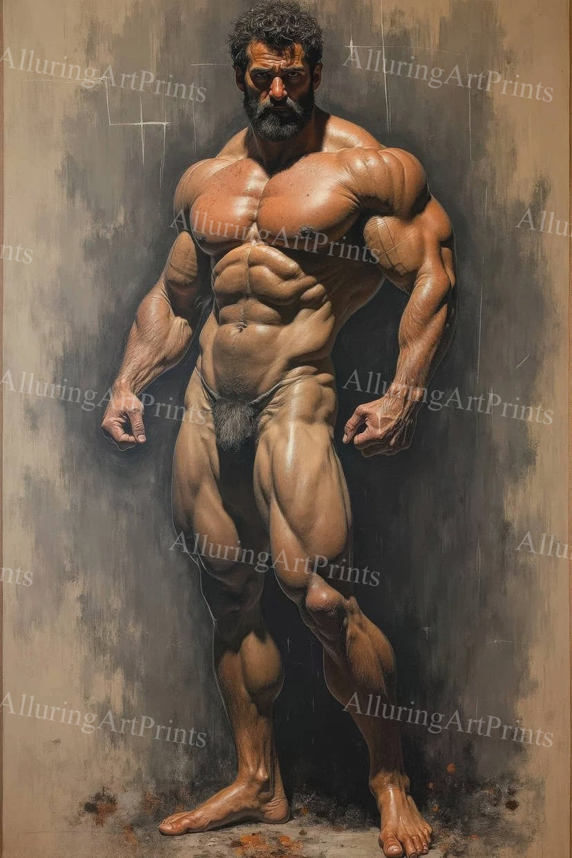 Male Model Muscular Digital Art AI Fantasy - 51D