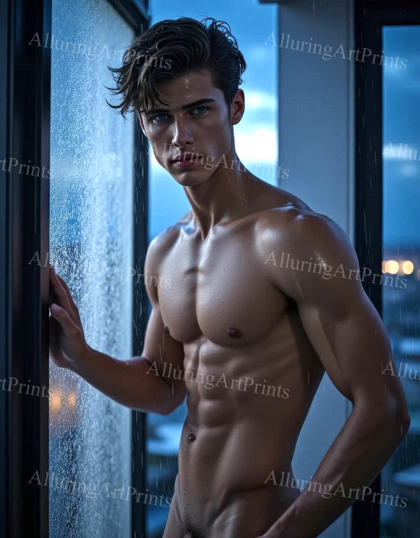 Male Model Muscular Digital Art AI Fantasy - 511D