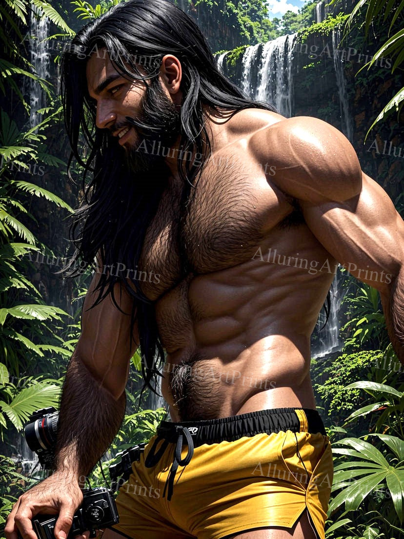 Male Model Muscular Digital Art AI Fantasy - 523D