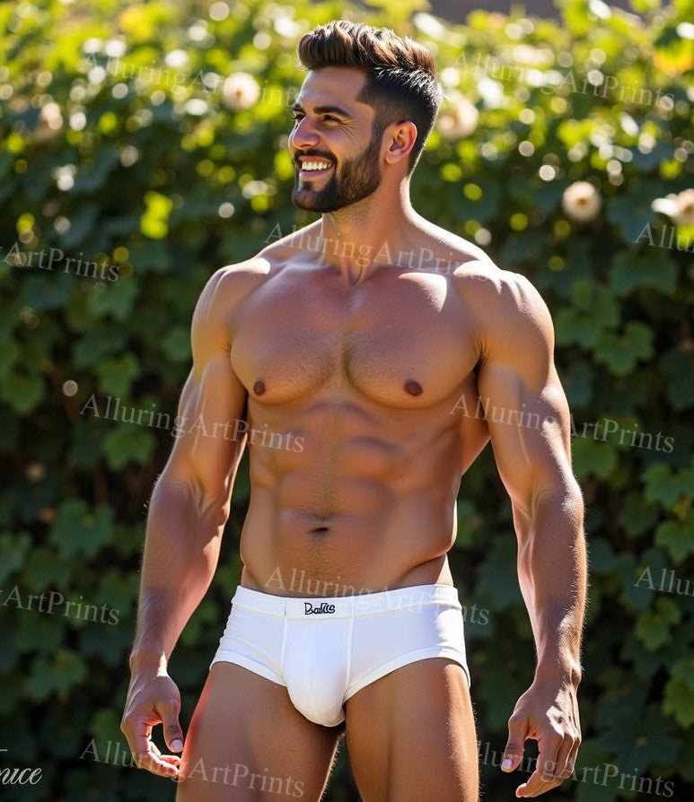 Male Model Muscular Digital Art AI Fantasy - 532D