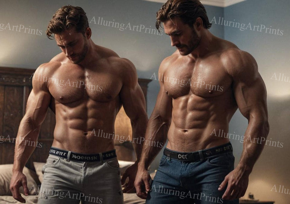 Male Models Muscular Digital Art AI Fantasy - 556D