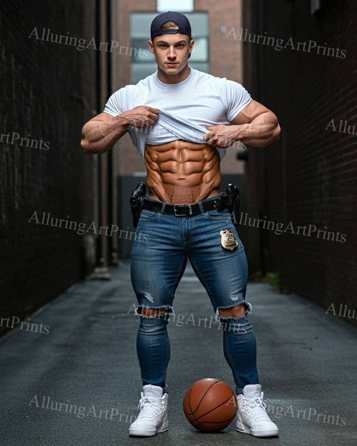 Male Model Muscular Digital Art AI Fantasy - 565D