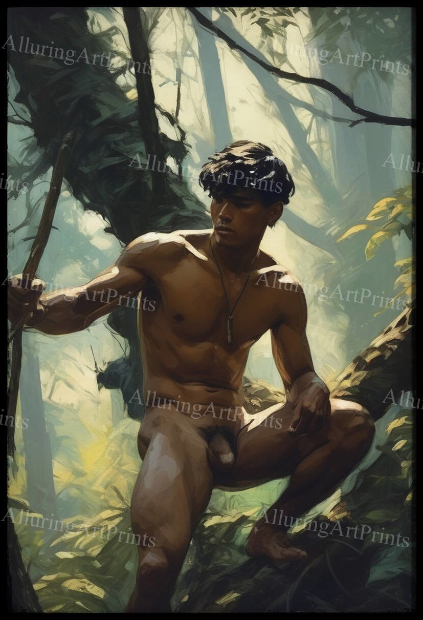 Nude Frontal Male Model Muscular - 606D