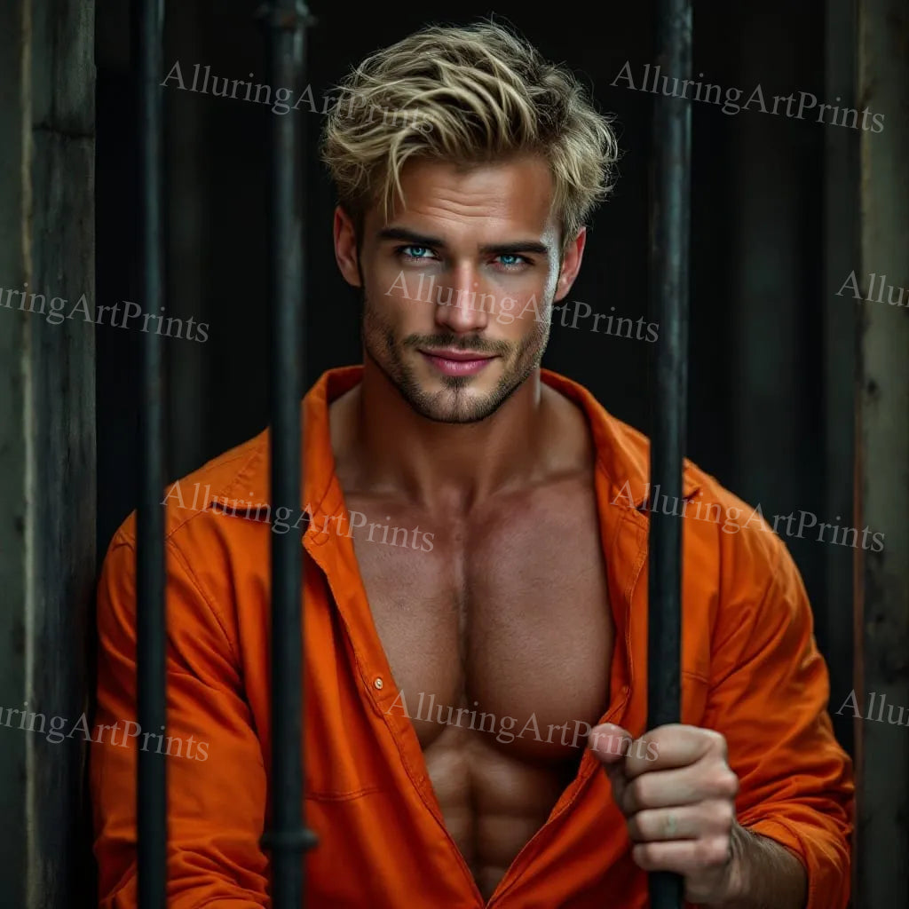 Male Model Muscular Digital Art AI Fantasy - 634D