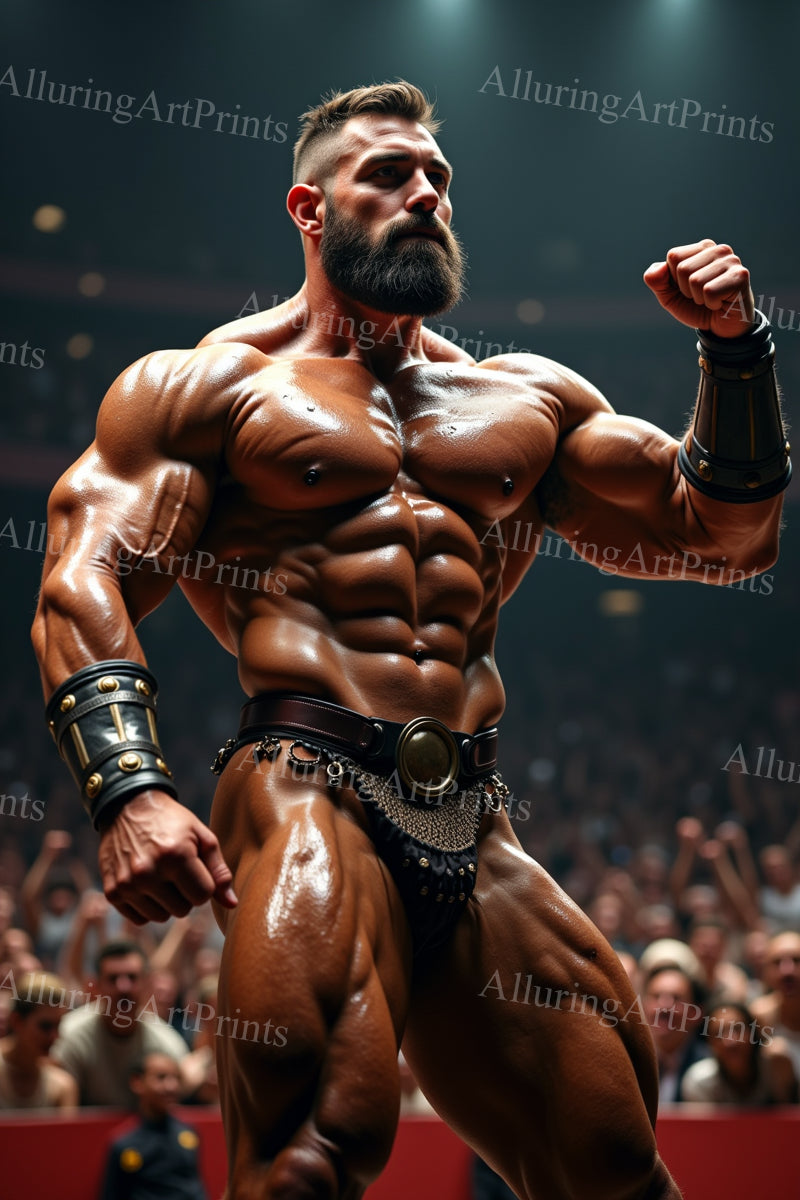 Male Model Muscular Digital Art AI Fantasy - 646D