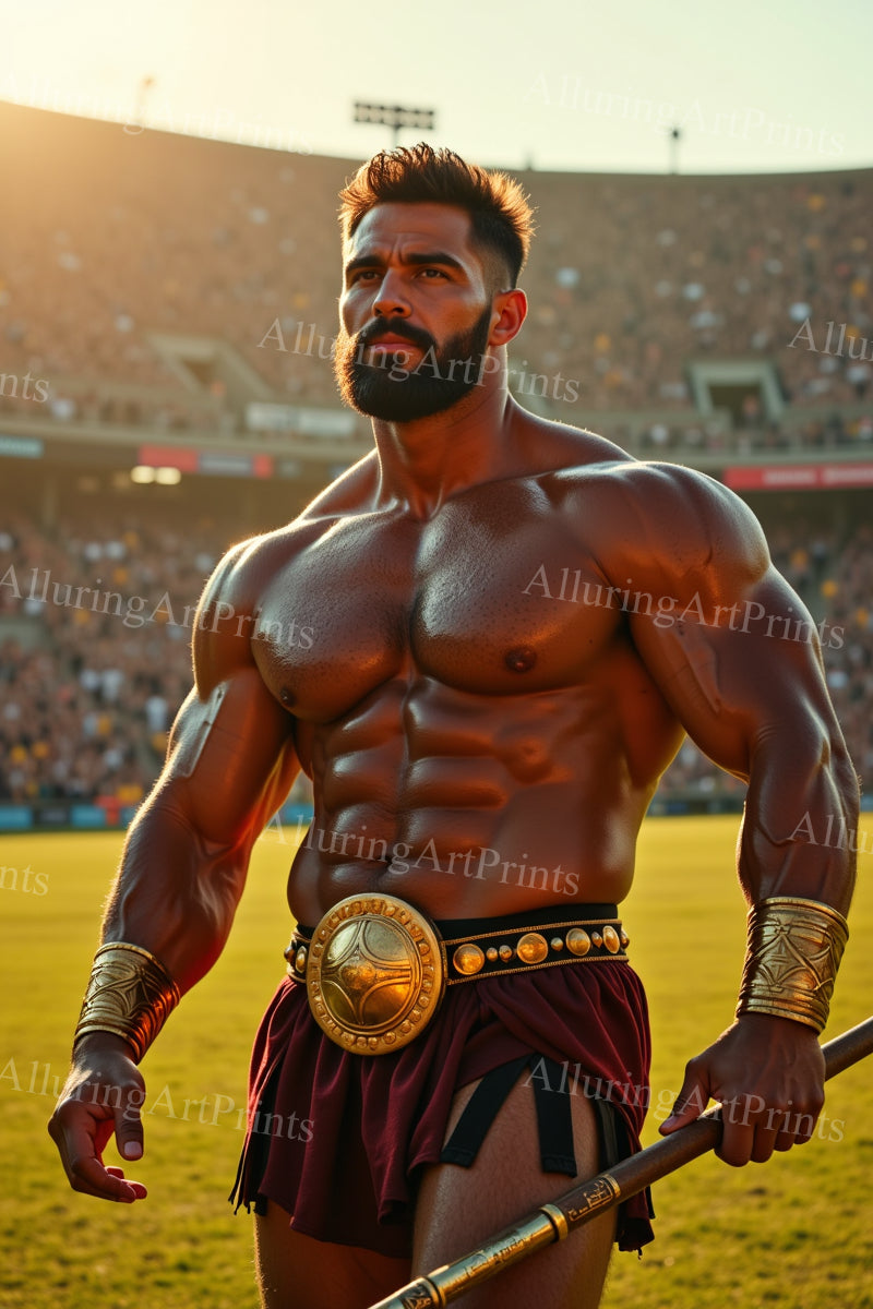 Male Model Muscular Digital Art AI Fantasy - 654D