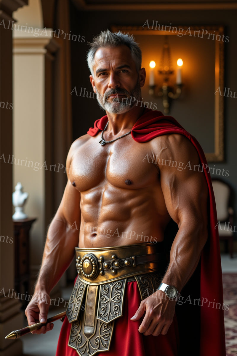 Male Model Muscular Digital Art AI Fantasy - 656D