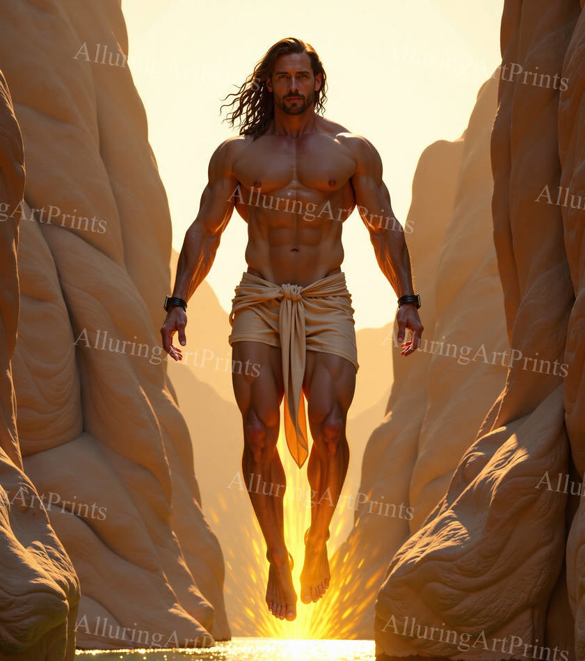 Male Model Muscular Digital Art AI Fantasy - 68D