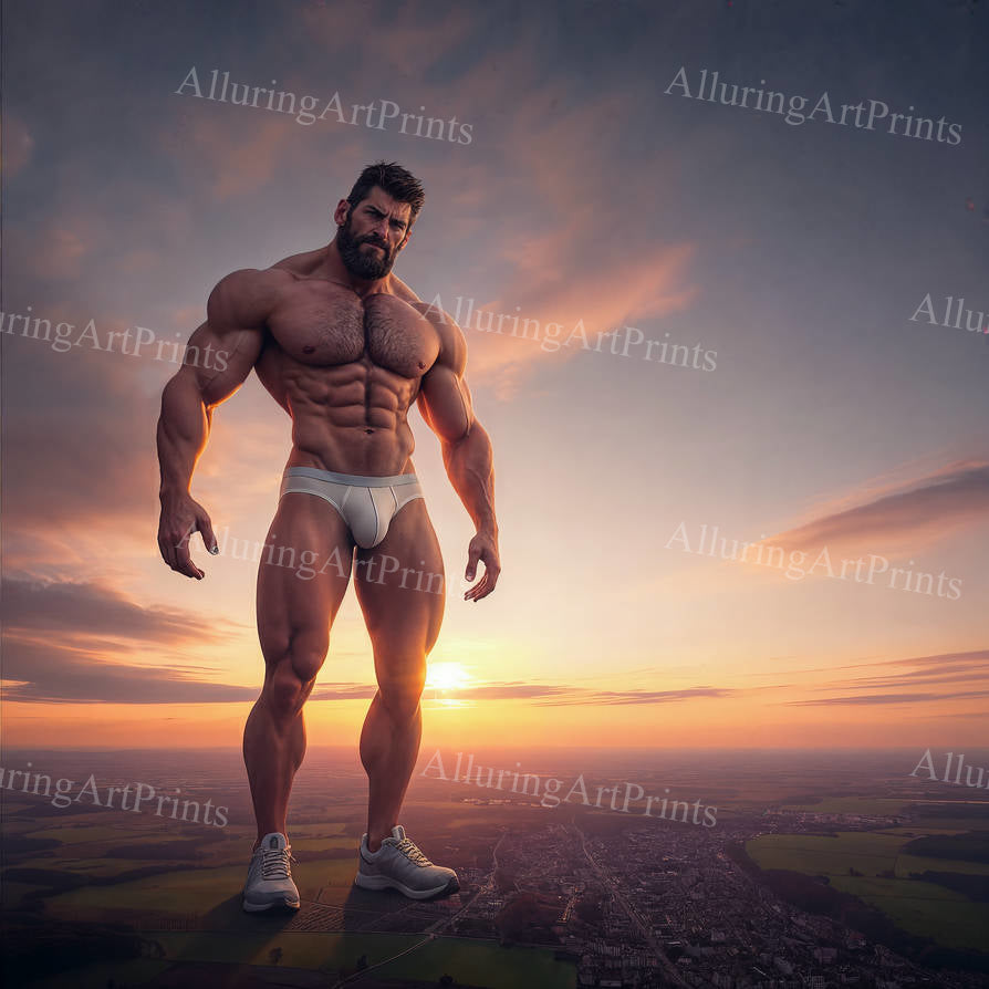 Male Model Muscular Digital Art AI Fantasy - 99D