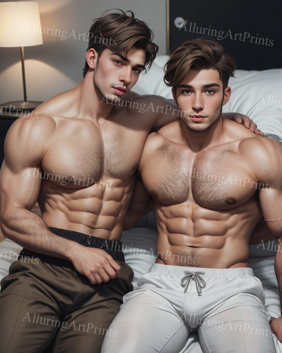 Male Models Muscular Digital Art AI Fantasy - 133E
