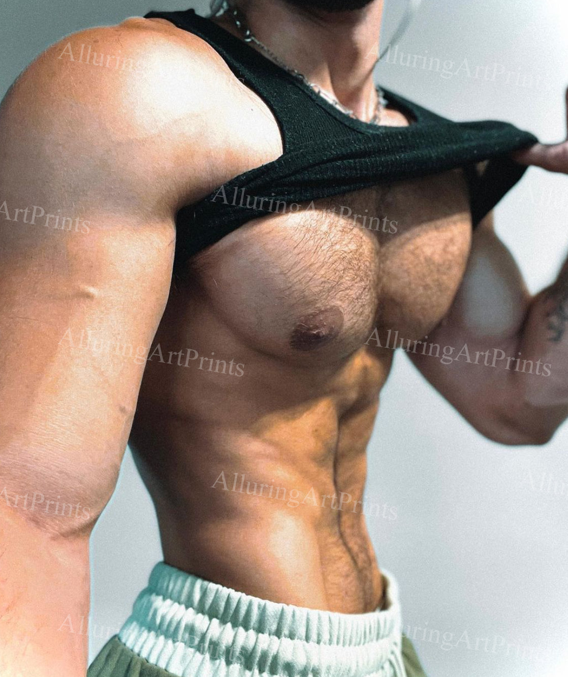 Male Model Muscular Frontal Digital Art AI Fantasy - 574E