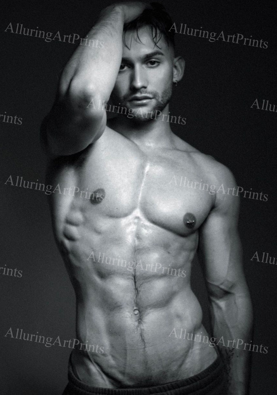 Male Model Muscular Frontal Digital Art AI Fantasy - 579E
