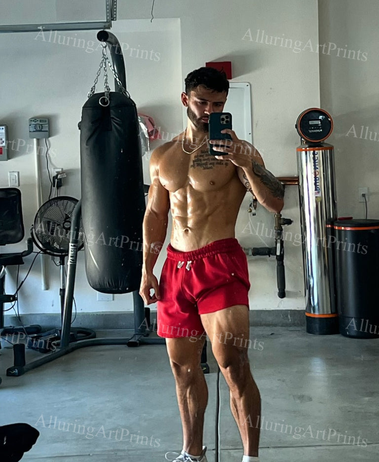 Male Model Muscular Digital Art AI Fantasy - 590E