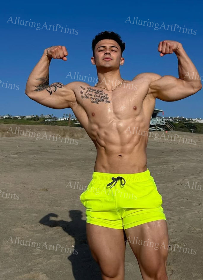 Male Model Muscular Digital Art AI Fantasy - 612E