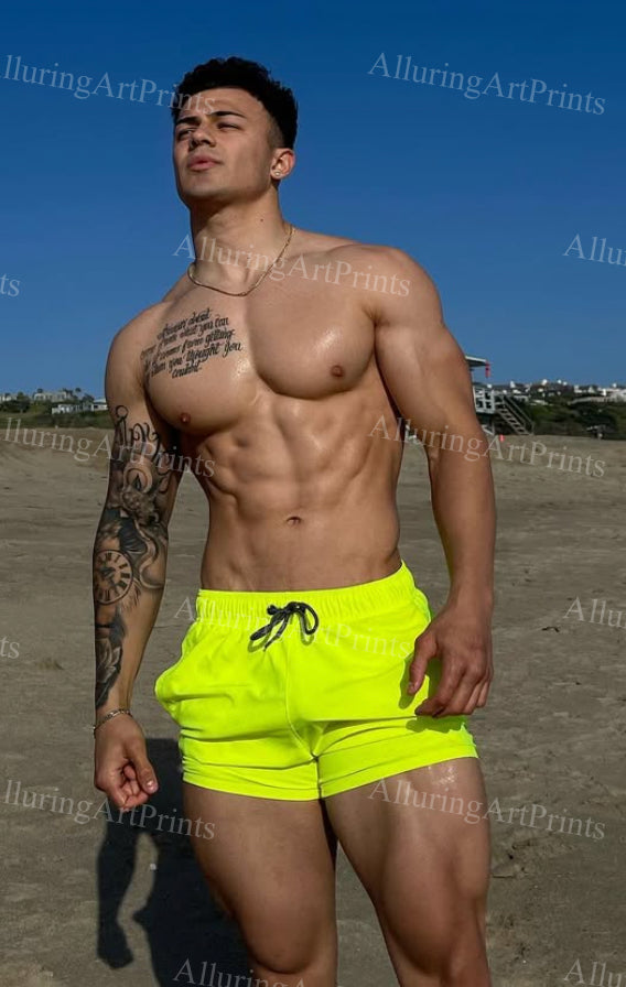 Male Model Muscular Digital Art AI Fantasy - 613E