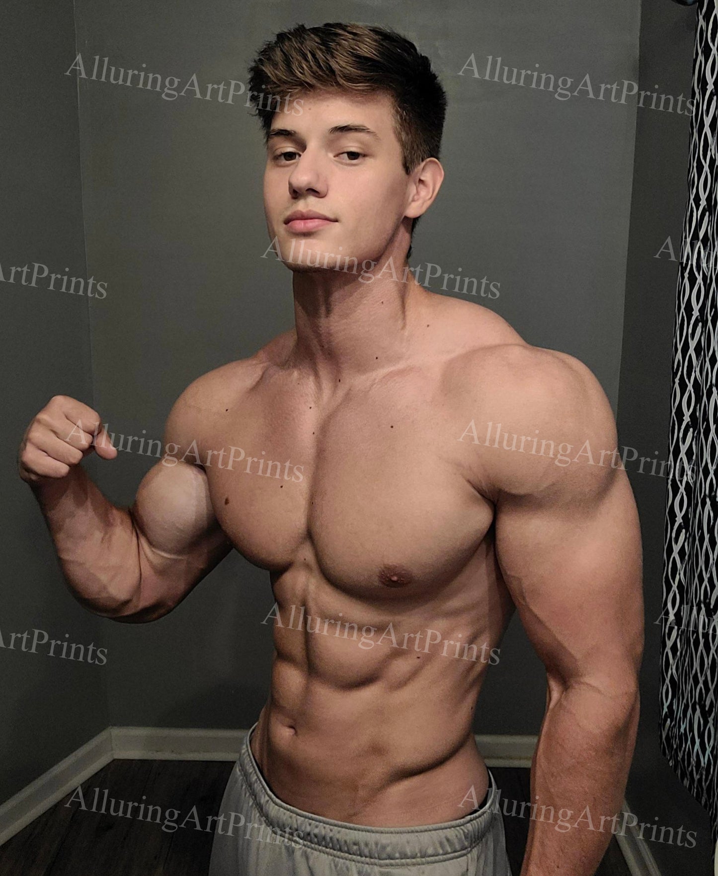 Male Model Muscular Digital Art AI Fantasy - 626E