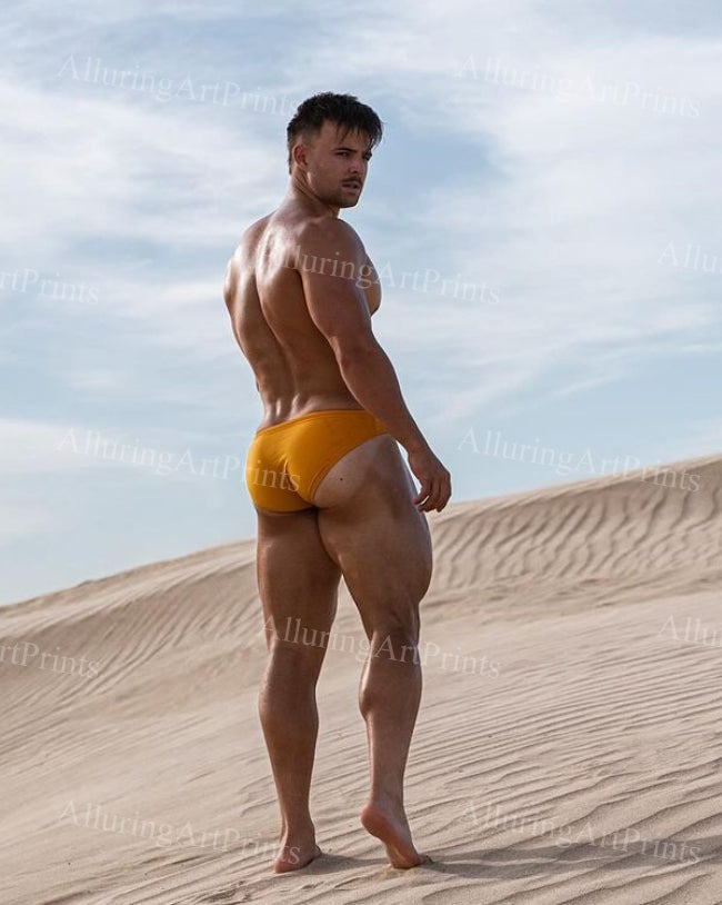 Male Model Muscular Digital Art AI Fantasy - 671E