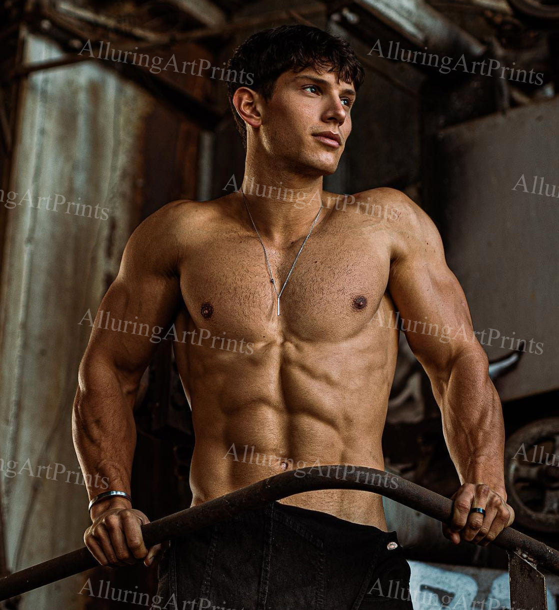 Male Model Muscular Digital Art AI Fantasy - 677E