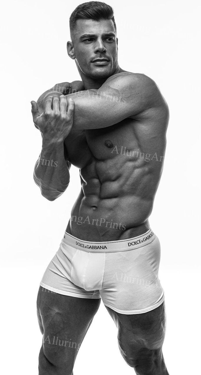Male Model Muscular Digital Art AI Fantasy - 685E