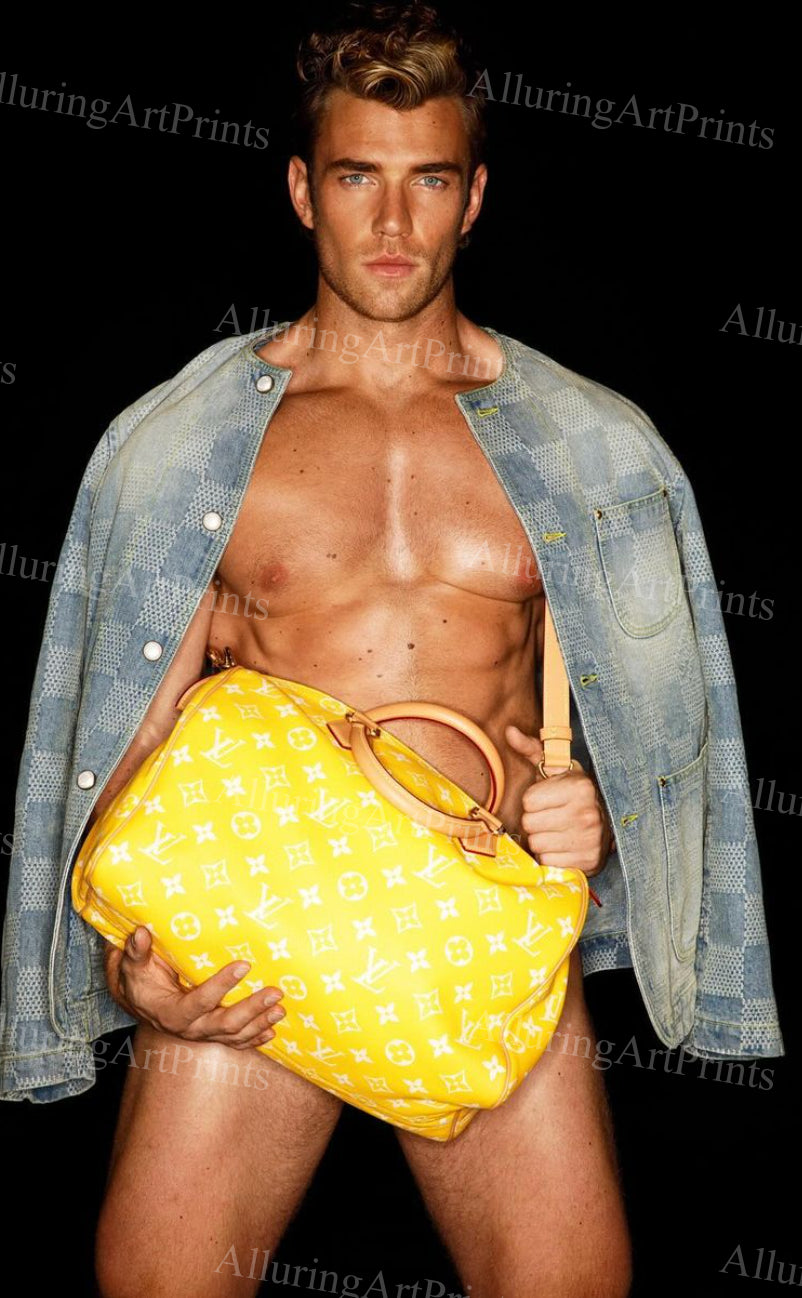 Male Model Muscular Digital Art AI Fantasy - 711E