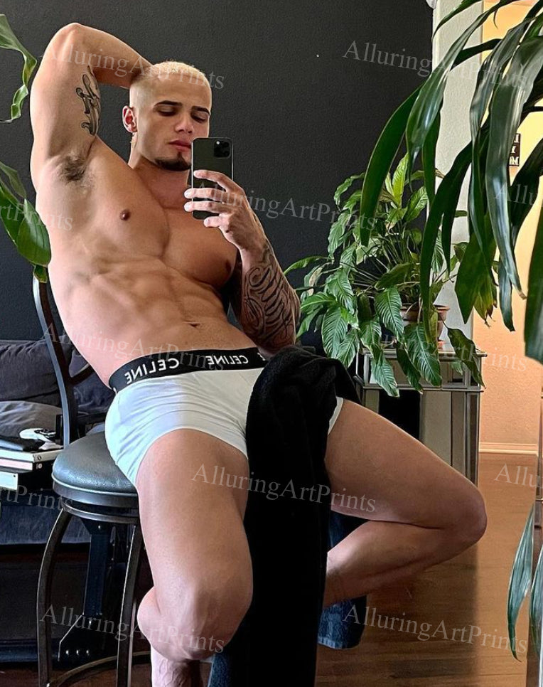 Male Model Muscular Digital Art AI Fantasy - 734E