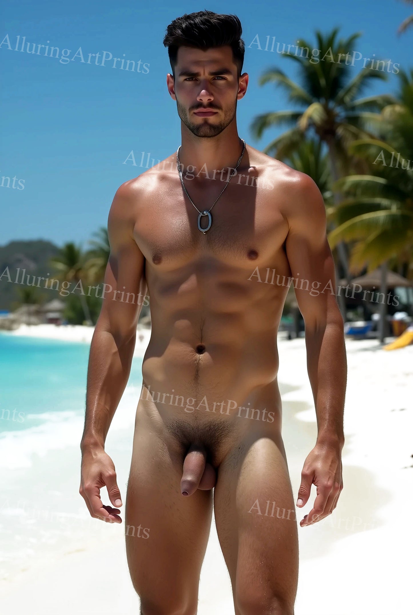 Nude Male Model Muscular -793E