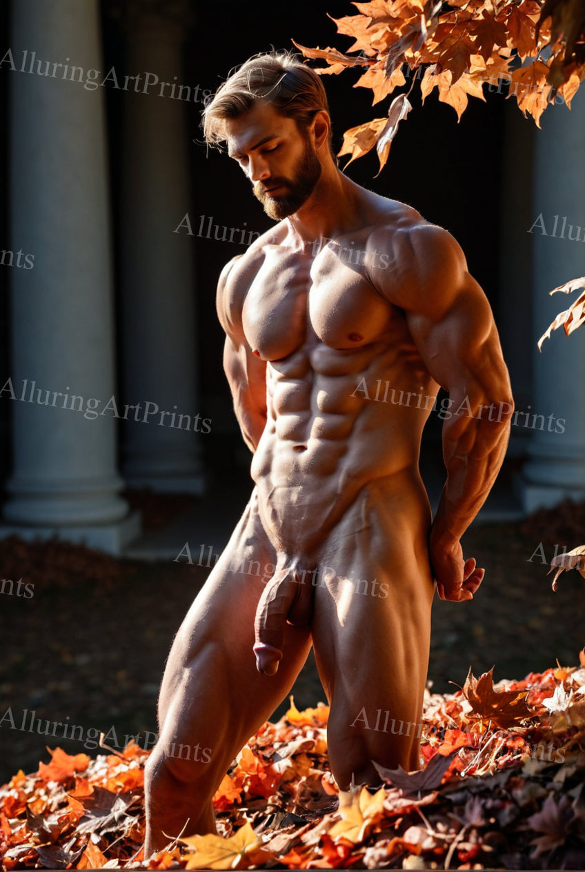 Male Model Muscular Digital Art AI Fantasy - 84E