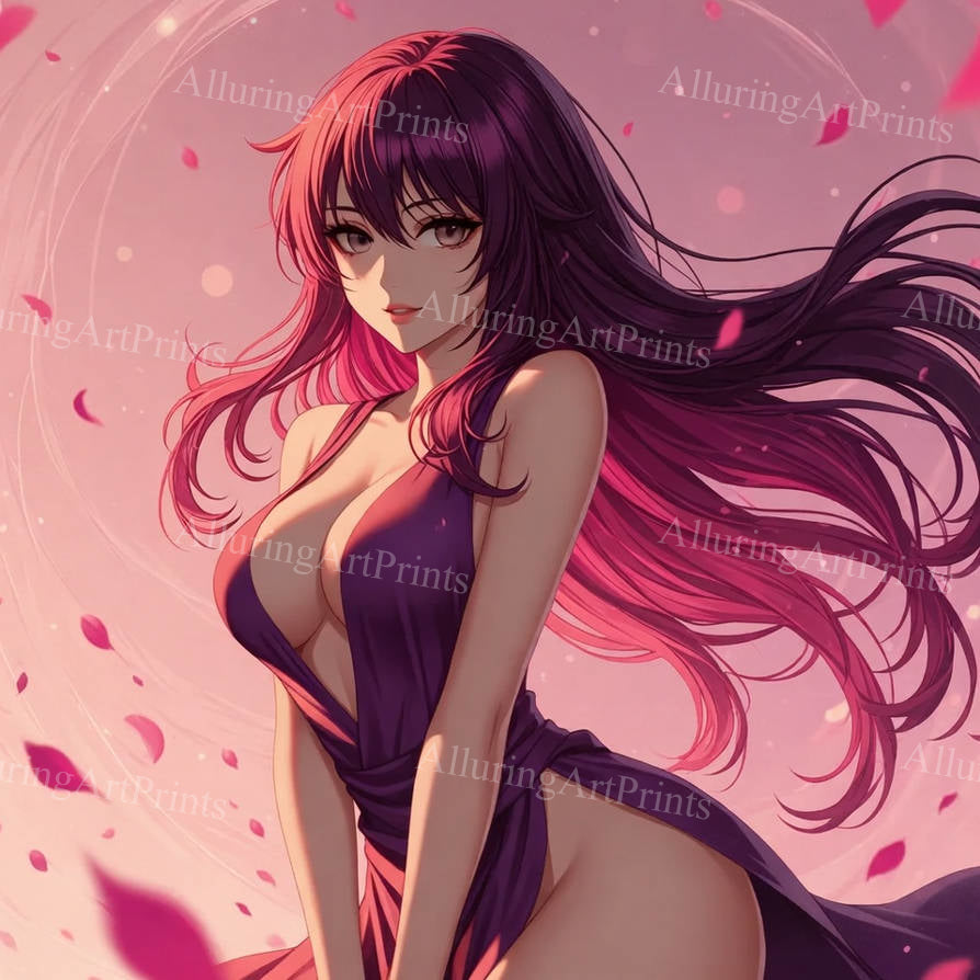 Risque Redhead Model Female Digital Art AI Fantasy - EE621