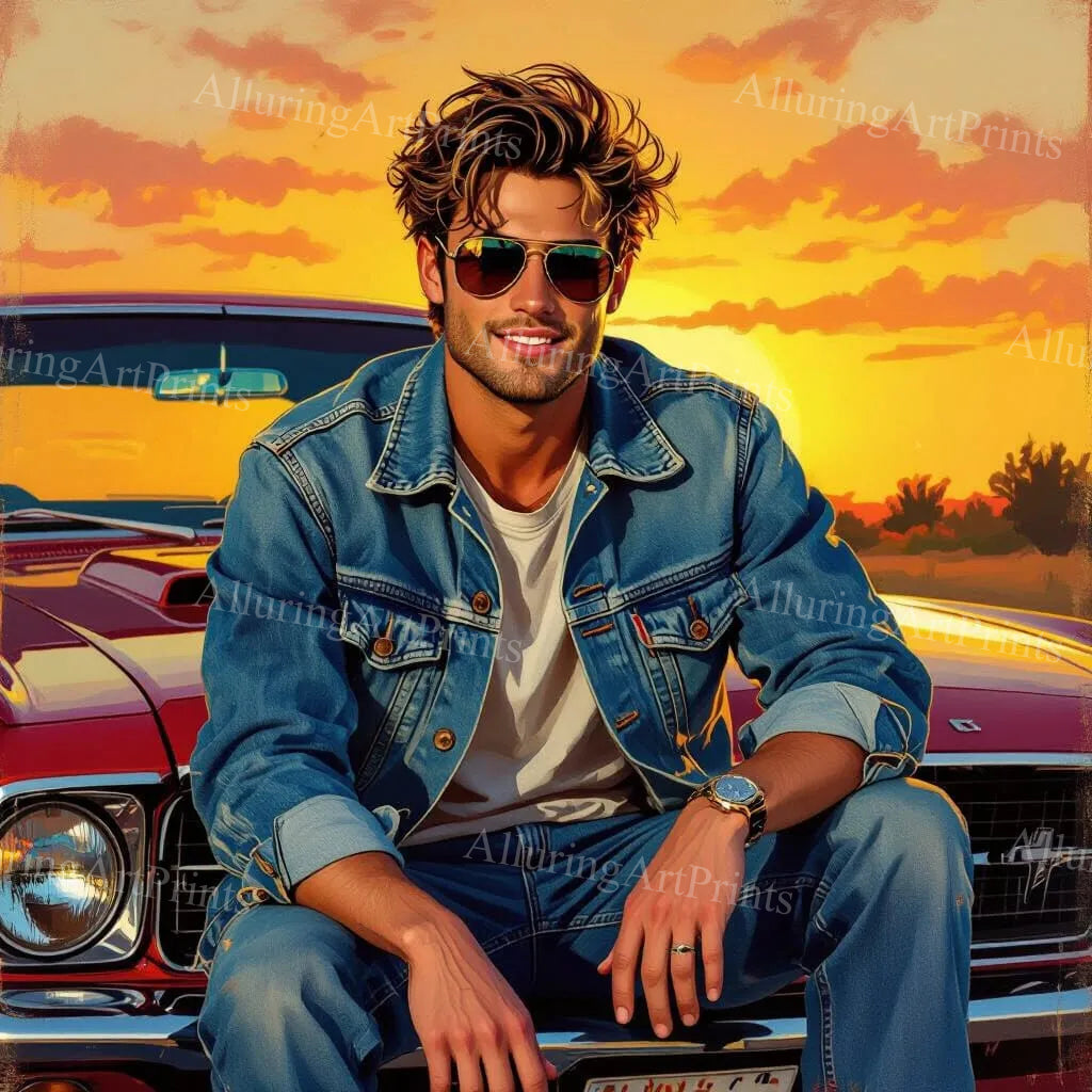 Male Model Muscular Digital Art AI Fantasy - 250F