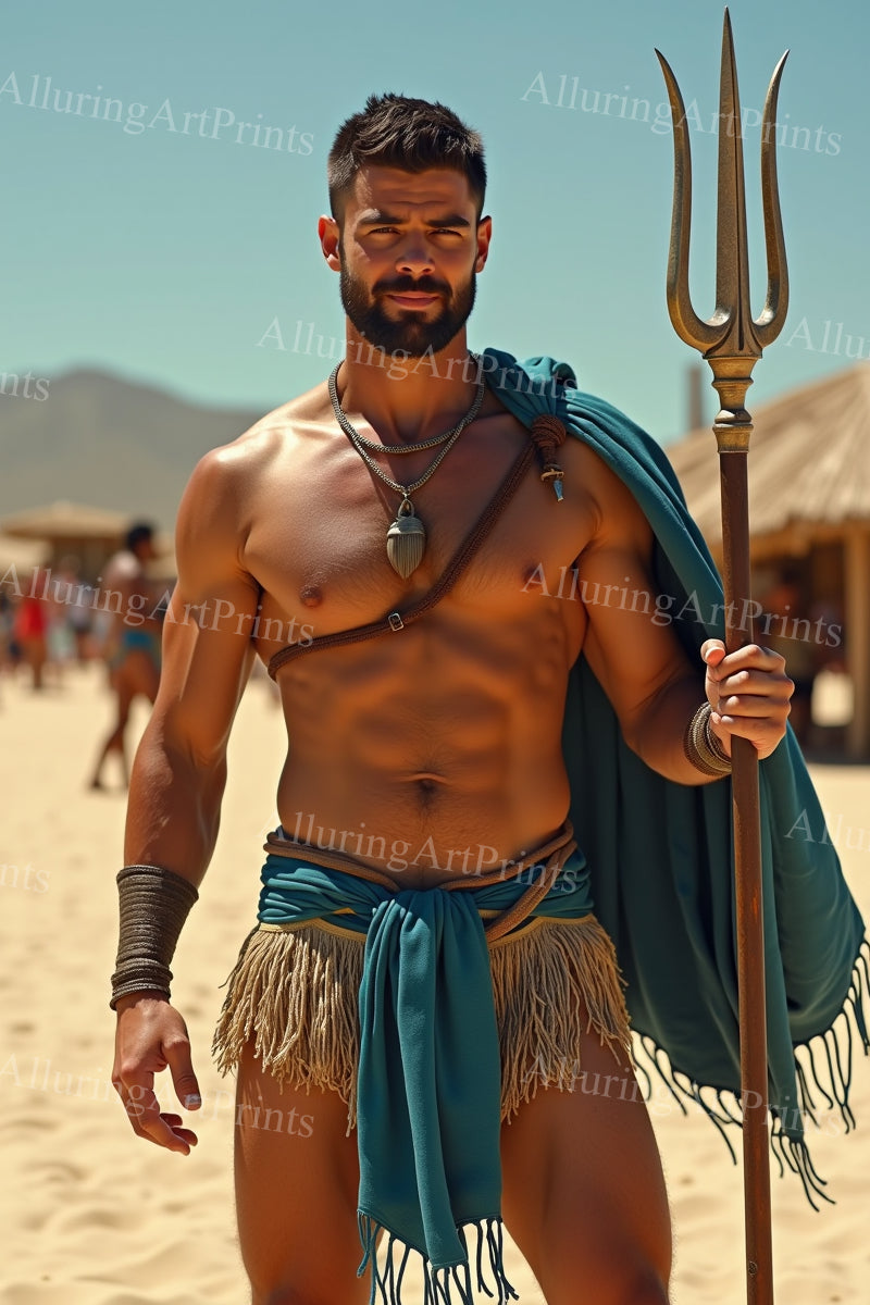 Male Model Muscular Digital Art AI Fantasy - 254F