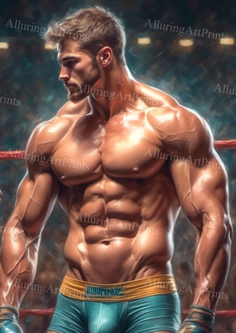 Male Model Muscular Digital Art AI Fantasy - 263F