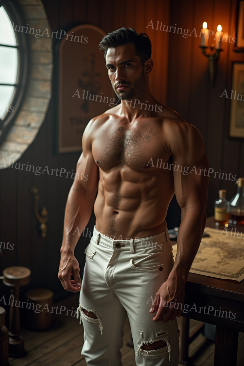 Male Model Muscular Digital Art AI Fantasy - 320F