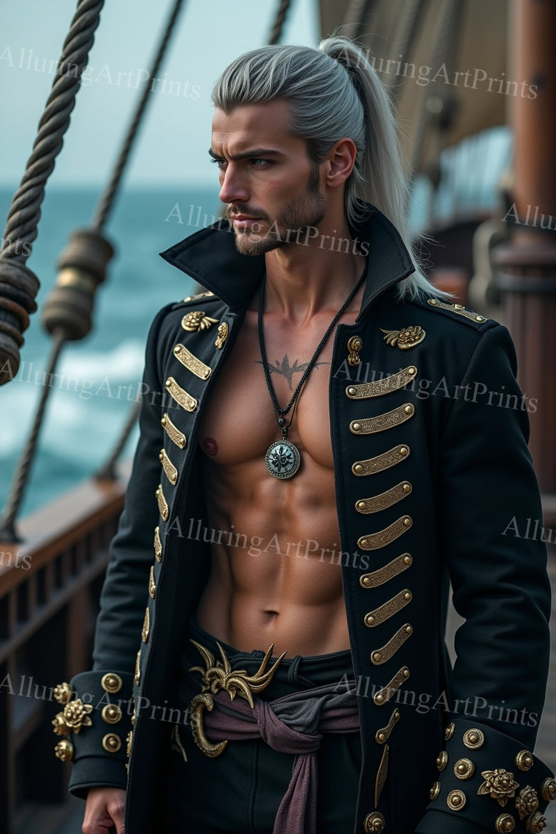 Male Model Muscular Digital Art AI Fantasy - 328F