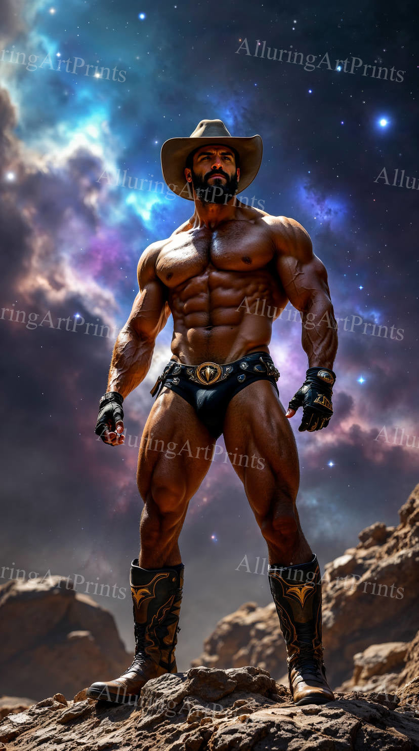 Male Model Muscular Digital Art AI Fantasy - 346F